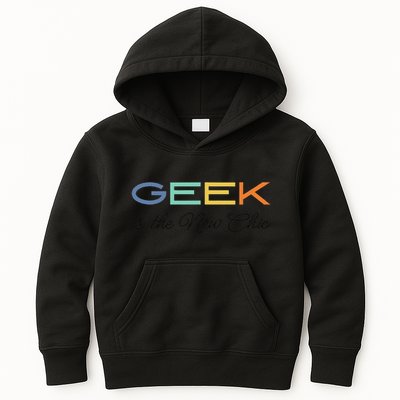 Geek Science Geek Is Chic It Nerd Funny Tech Geeky Stem Kids Hoodie