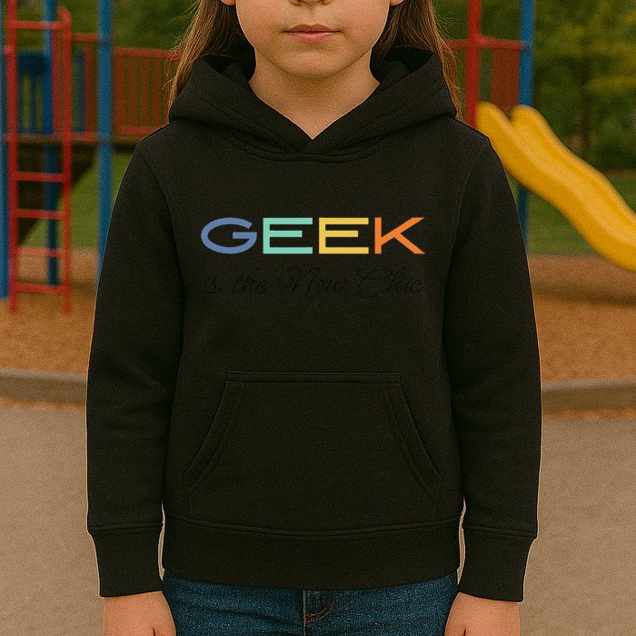 Geek Science Geek Is Chic It Nerd Funny Tech Geeky Stem Kids Hoodie