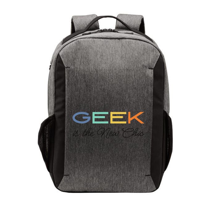 Geek Science Geek Is Chic It Nerd Funny Tech Geeky Stem Vector Backpack