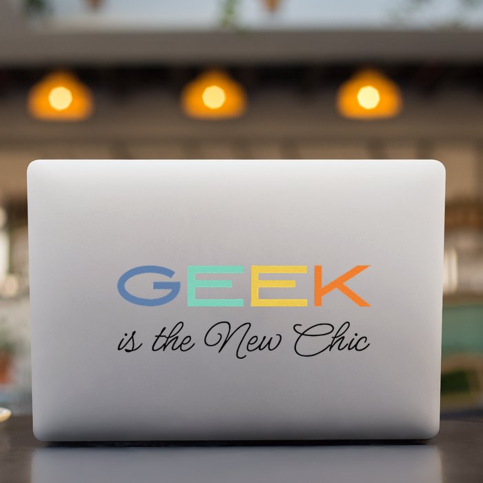 Geek Science Geek Is Chic It Nerd Funny Tech Geeky Stem Permanent Decal Sticker