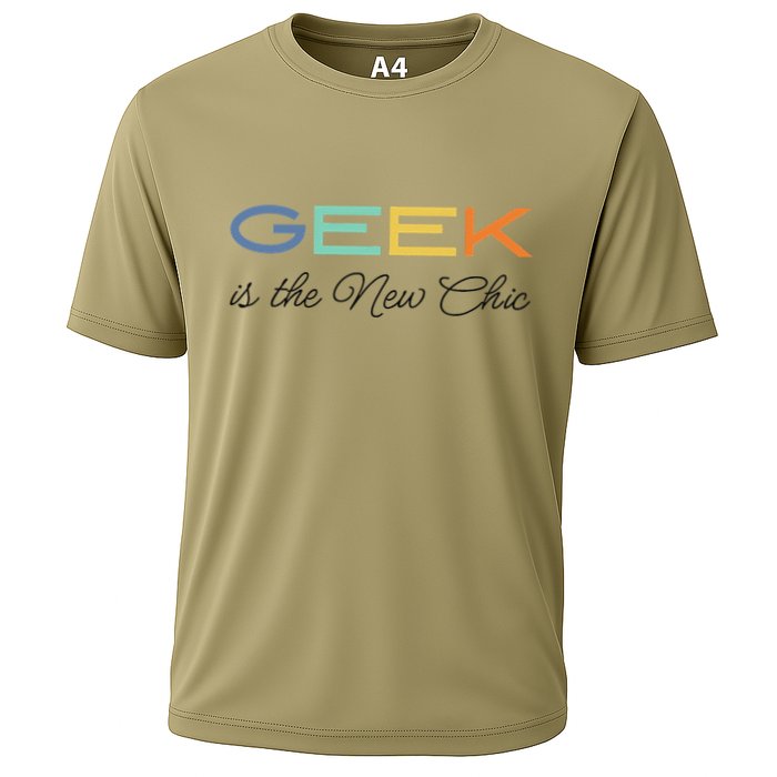 Geek Science Geek Is Chic It Nerd Funny Tech Geeky Stem Cooling Performance Crew T-Shirt