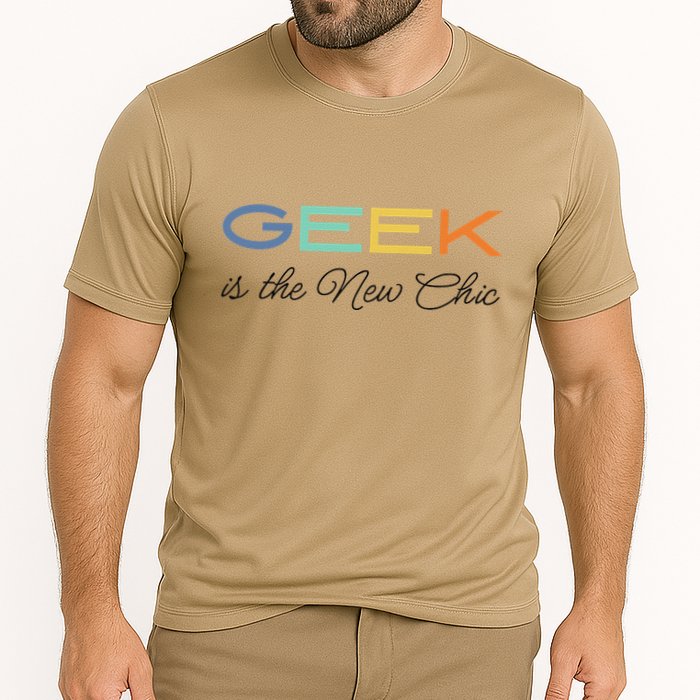 Geek Science Geek Is Chic It Nerd Funny Tech Geeky Stem Cooling Performance Crew T-Shirt