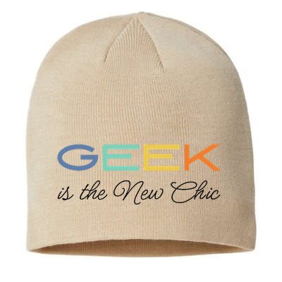 Geek Science Geek Is Chic It Nerd Funny Tech Geeky Stem Sustainable Beanie