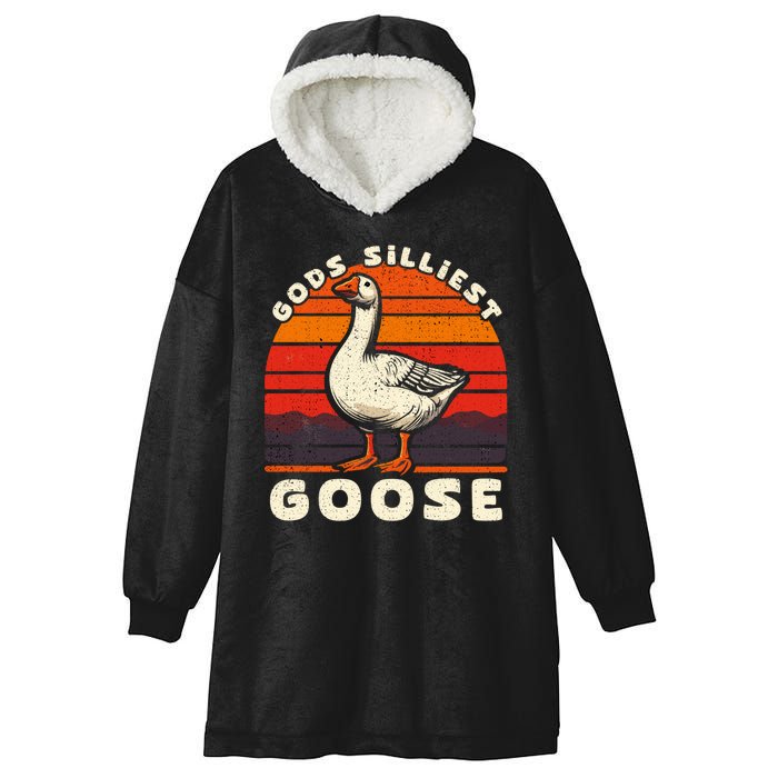 Gods Silliest Goose Costume Funny Meme Gifts Silly Goose Hooded Wearable Blanket