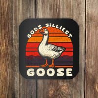 Gods Silliest Goose Costume Funny Meme Gifts Silly Goose Coaster