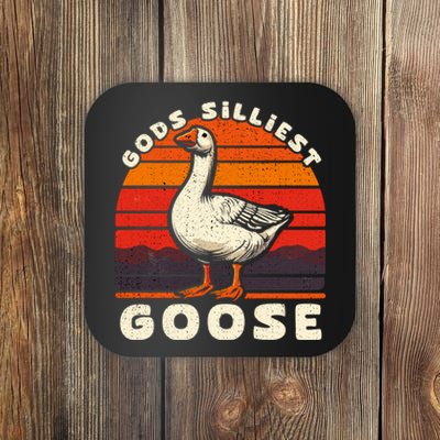 Gods Silliest Goose Costume Funny Meme Gifts Silly Goose Coaster