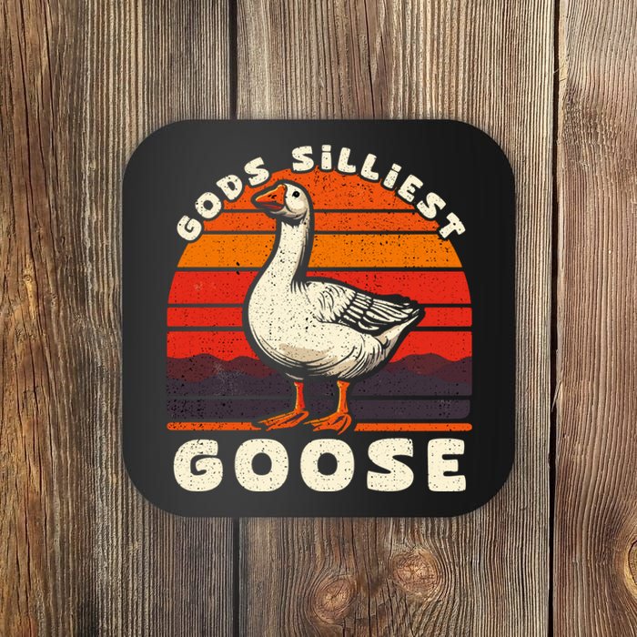 Gods Silliest Goose Costume Funny Meme Gifts Silly Goose Coaster