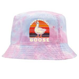 Gods Silliest Goose Costume Funny Meme Gifts Silly Goose Tie-Dyed Bucket Hat