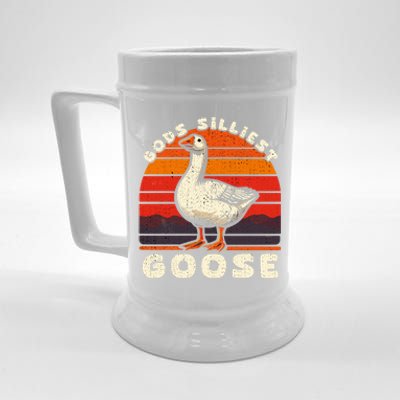 Gods Silliest Goose Costume Funny Meme Gifts Silly Goose Beer Stein