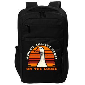 Gods Silliest Goose Costume Funny Meme Gifts Silly Goose Impact Tech Backpack