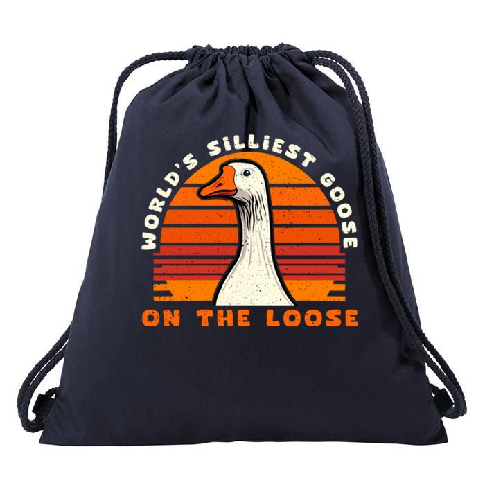 Gods Silliest Goose Costume Funny Meme Gifts Silly Goose Drawstring Bag