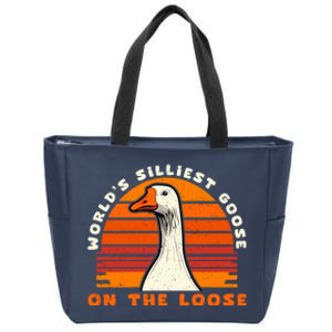 Gods Silliest Goose Costume Funny Meme Gifts Silly Goose Zip Tote Bag