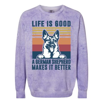 Ger Shepherd Gift Dog Dad Mom Ger Shepherd Gift Colorblast Crewneck Sweatshirt