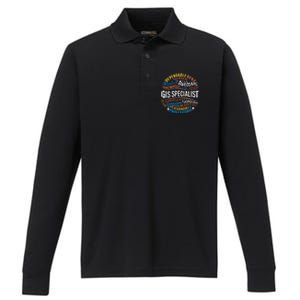 Gis Specialist Gifts Funny Appreciation Week Performance Long Sleeve Polo