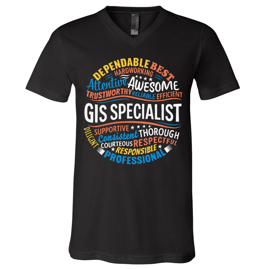 Gis Specialist Gifts Funny Appreciation Week V-Neck T-Shirt