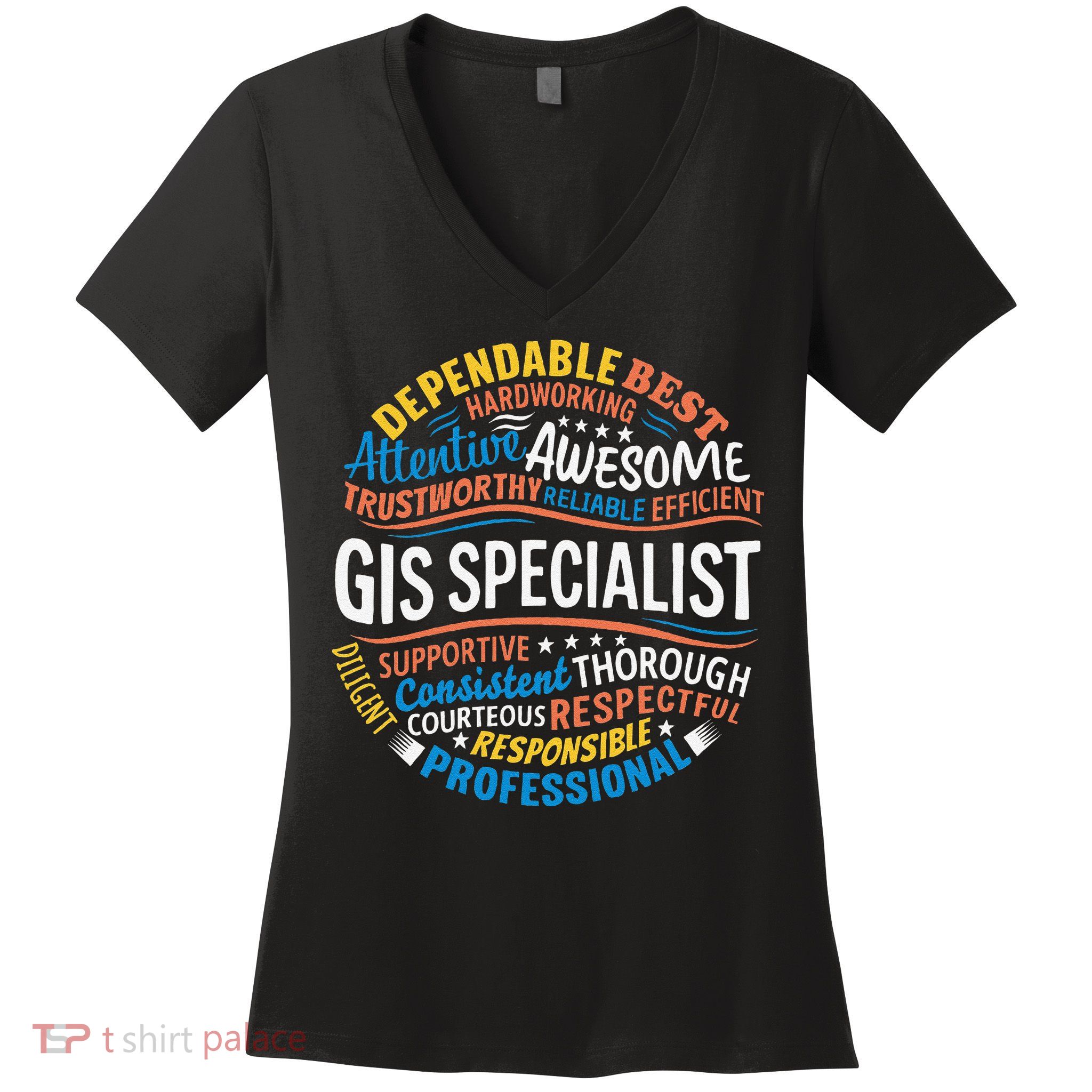 Gis Specialist Gifts Funny Appreciation Week Women's V-Neck T-Shirt