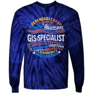 Gis Specialist Gifts Funny Appreciation Week Tie-Dye Long Sleeve Shirt