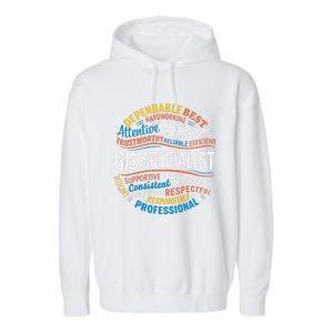 Gis Specialist Gifts Funny Appreciation Week Garment-Dyed Fleece Hoodie