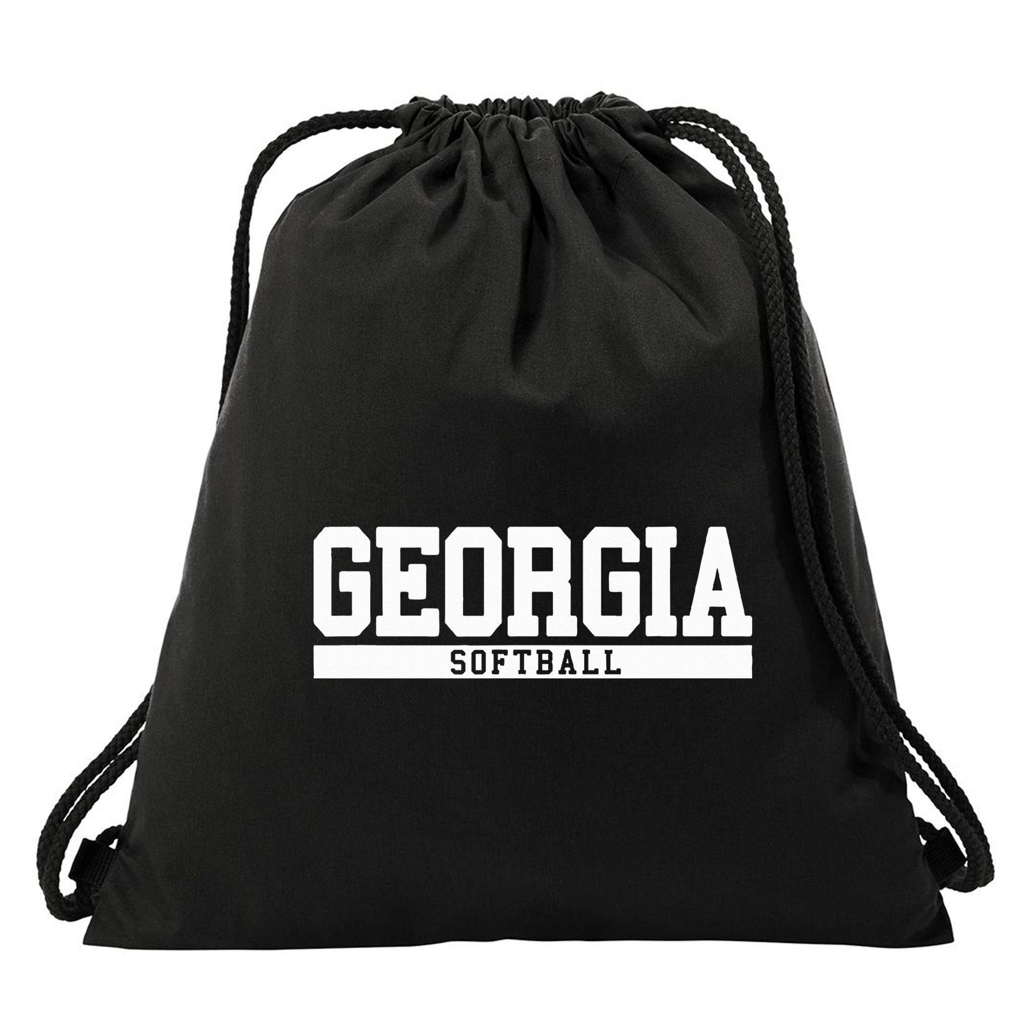 Georgia Softball Drawstring Bag