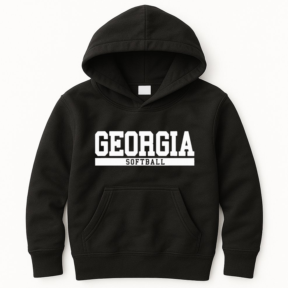Georgia Softball Kids Hoodie