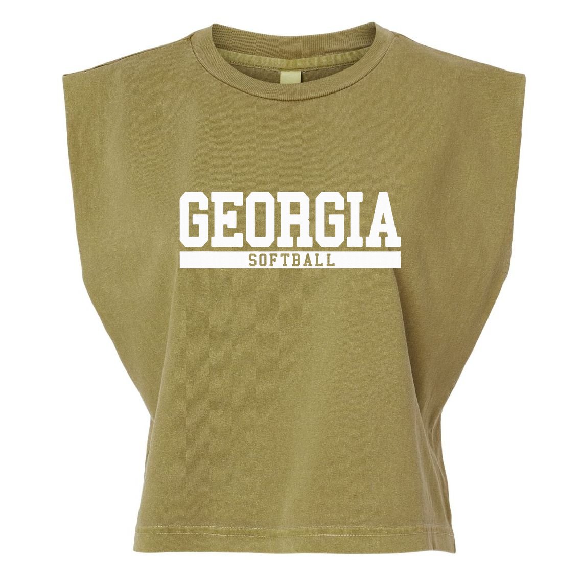 Georgia Softball Garment-Dyed Women's Muscle Tee