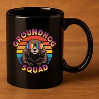 Groundhog Squad 11oz C Handle Ceramic Mug