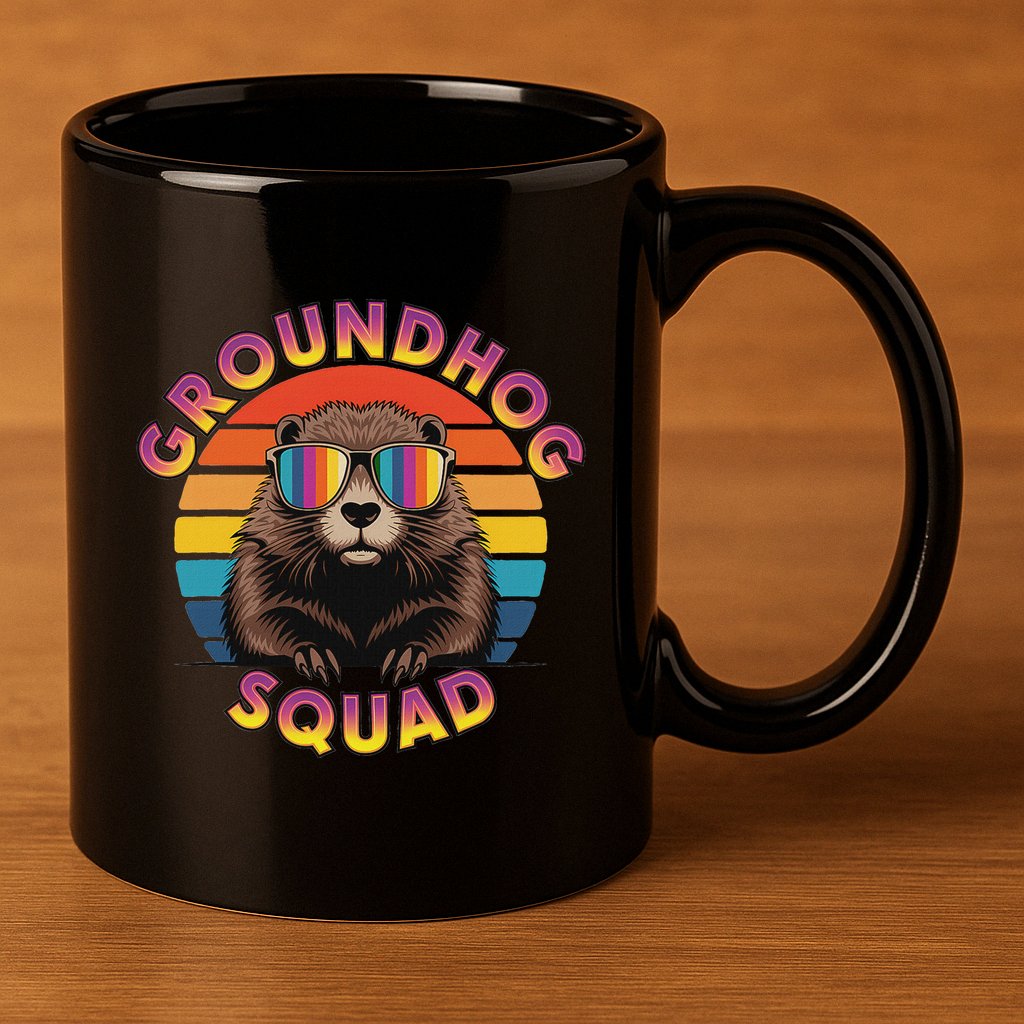 Groundhog Squad 11oz C Handle Ceramic Mug