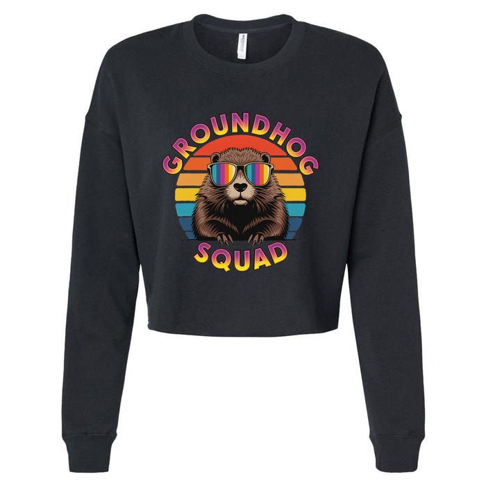 Groundhog Squad Cropped Pullover Crew