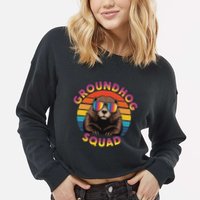 Groundhog Squad Cropped Pullover Crew