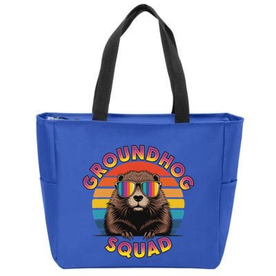 Groundhog Squad Zip Tote Bag