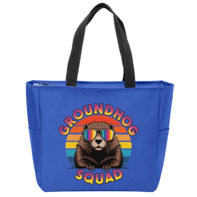 Groundhog Squad Zip Tote Bag