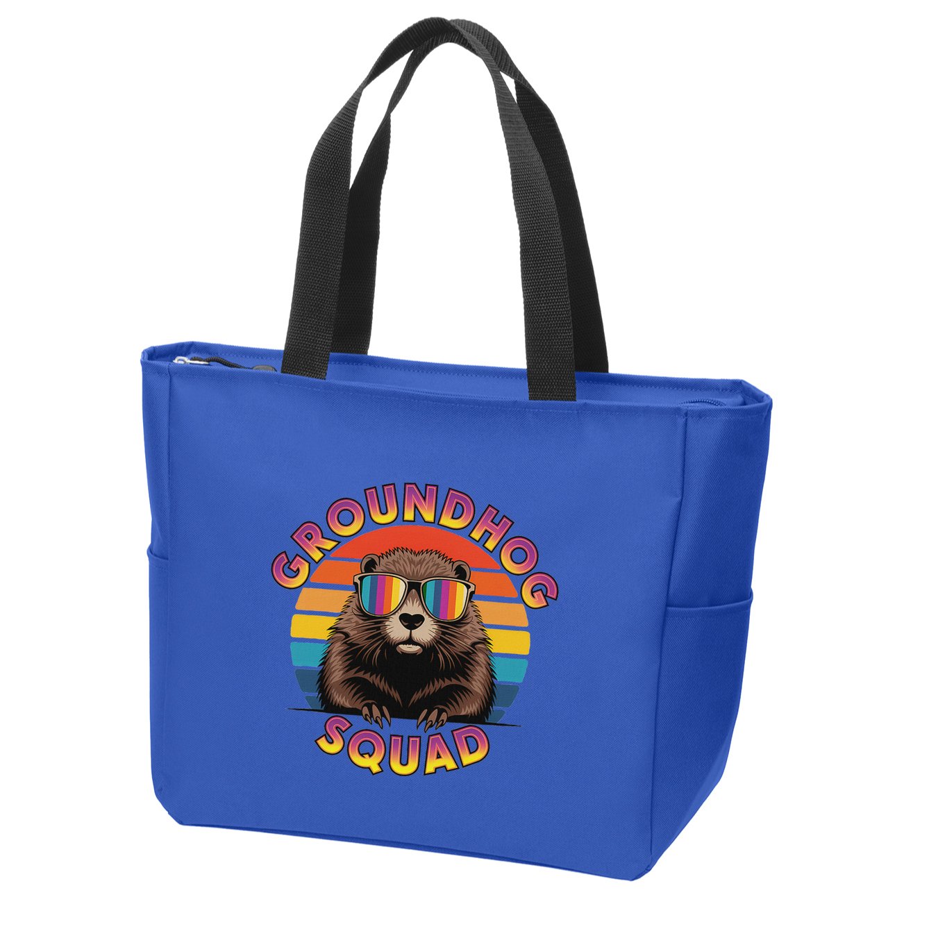 Groundhog Squad Zip Tote Bag
