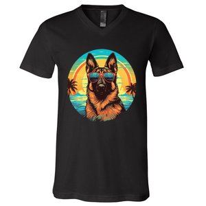 German Shepherd V-Neck T-Shirt