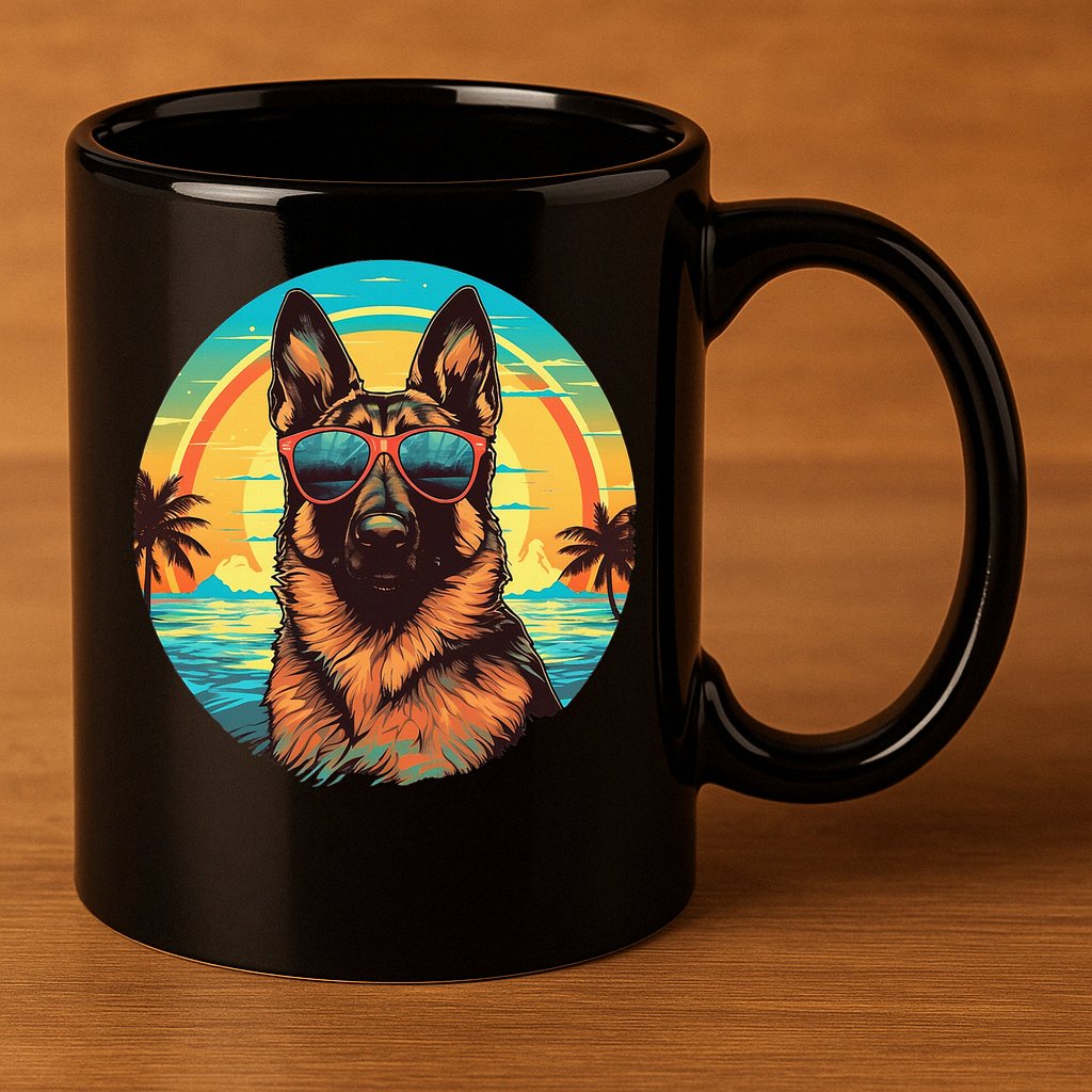 German Shepherd 11oz C Handle Ceramic Mug