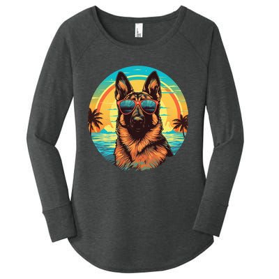 German Shepherd Women's Perfect Tri Tunic Long Sleeve Shirt