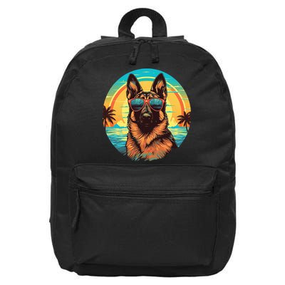 German Shepherd 16 in Basic Backpack