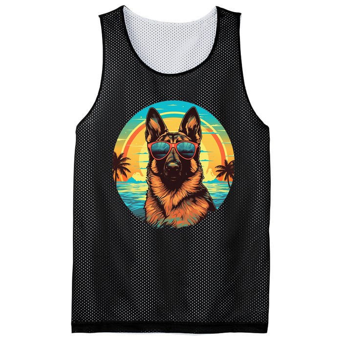 German Shepherd Mesh Reversible Basketball Jersey Tank