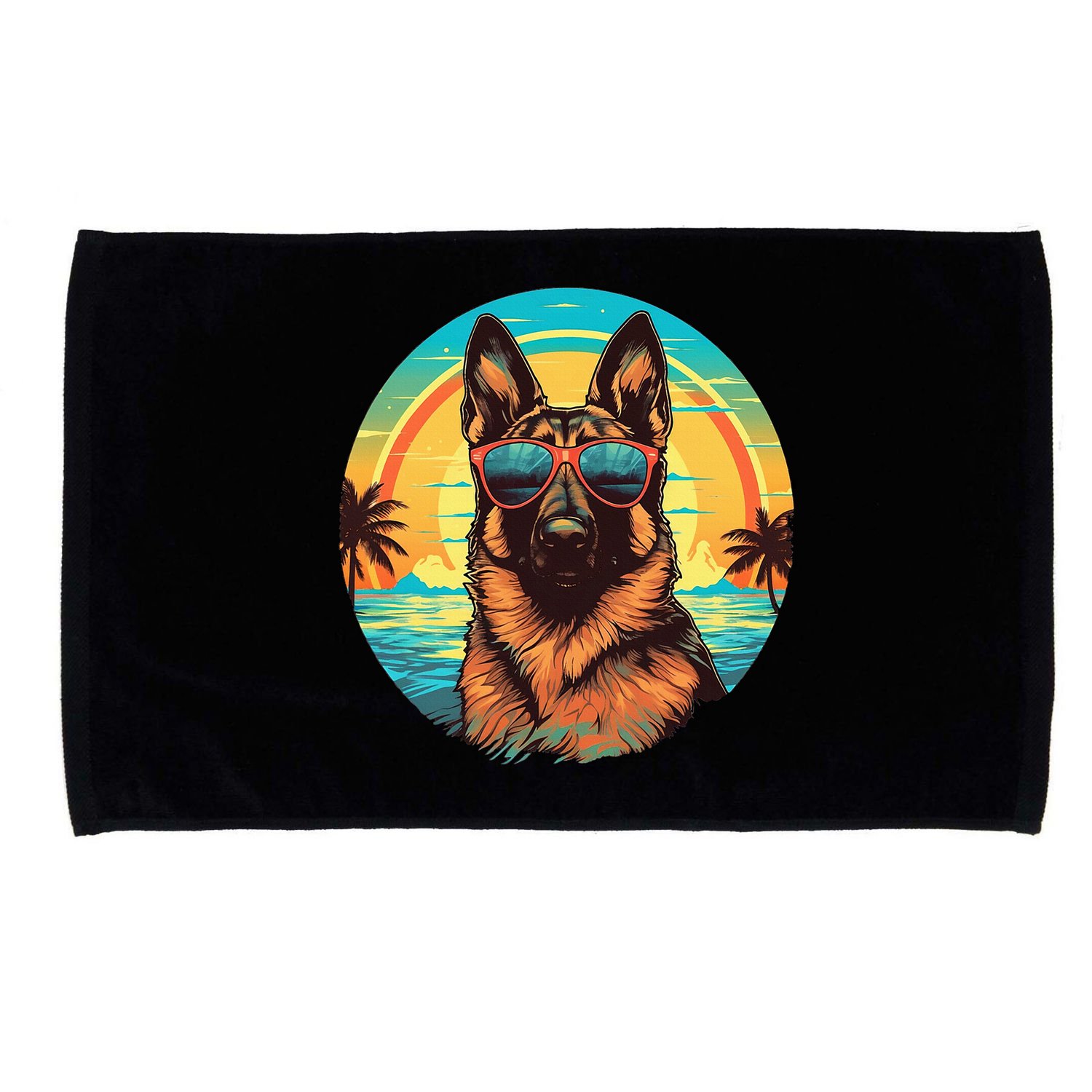 German Shepherd Microfiber Hand Towel