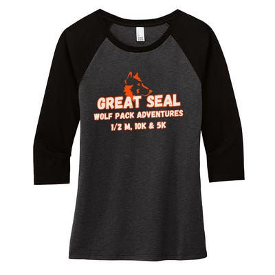 Great Seal Women's Tri-Blend 3/4-Sleeve Raglan Shirt