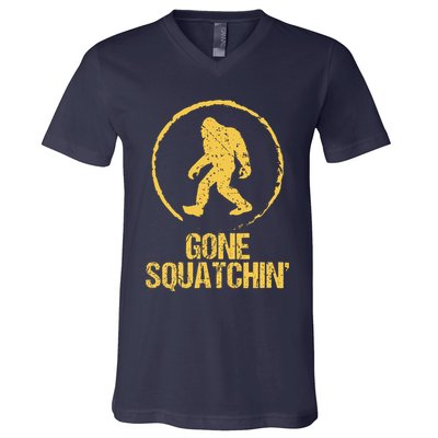 Gone Squatchin V-Neck T-Shirt