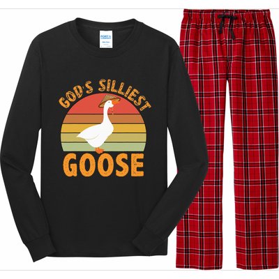 GodS Silliest Goose Long Sleeve Pajama Set