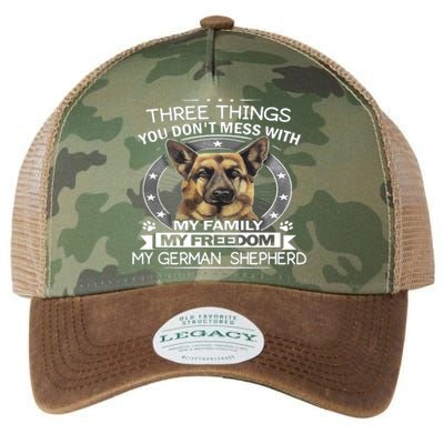 Ger Shepherd Gift Three Things You Don't Mess With Cool Gift Legacy Tie Dye Trucker Hat