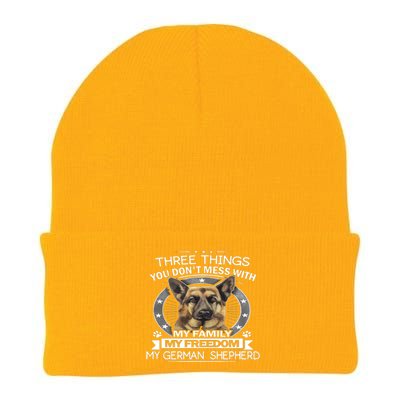 Ger Shepherd Gift Three Things You Don't Mess With Cool Gift Knit Cap Winter Beanie