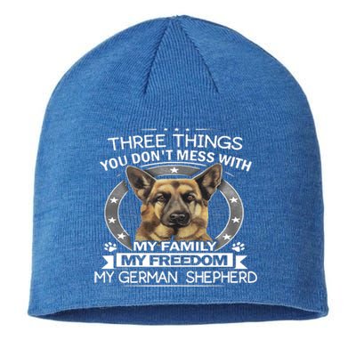 Ger Shepherd Gift Three Things You Don't Mess With Cool Gift Sustainable Beanie