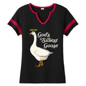 GodS Silliest Goose GodS Silliest Goose Duck Funny Ladies Halftime Notch Neck Tee