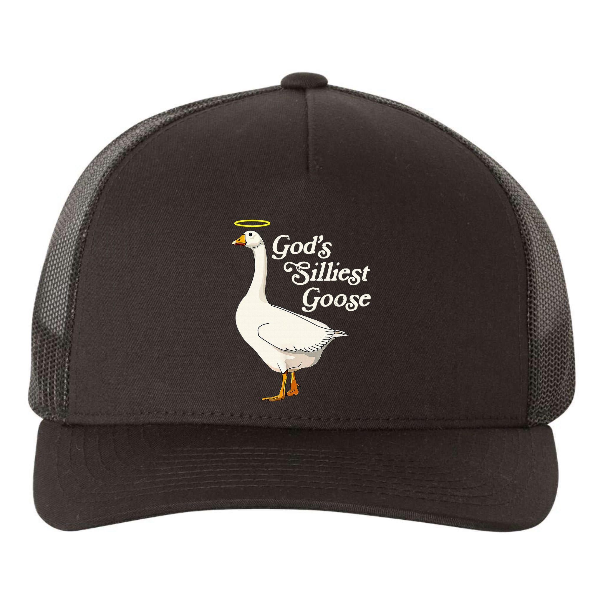 GodS Silliest Goose GodS Silliest Goose Duck Funny Yupoong Adult 5-Panel Trucker Hat