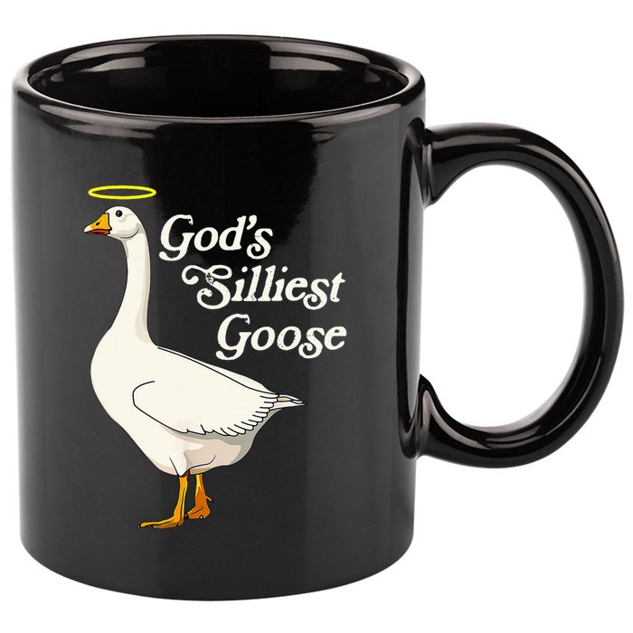 GodS Silliest Goose GodS Silliest Goose Duck Funny 11oz C Handle Ceramic Mug