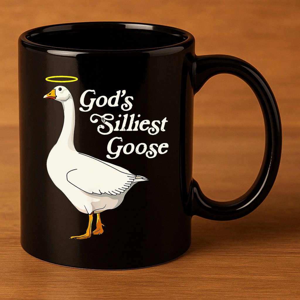 GodS Silliest Goose GodS Silliest Goose Duck Funny 11oz C Handle Ceramic Mug