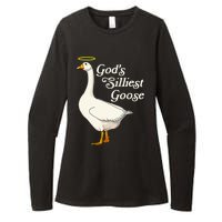 GodS Silliest Goose GodS Silliest Goose Duck Funny Womens CVC Long Sleeve Shirt