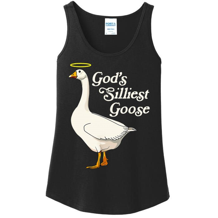 GodS Silliest Goose GodS Silliest Goose Duck Funny Ladies Essential Tank